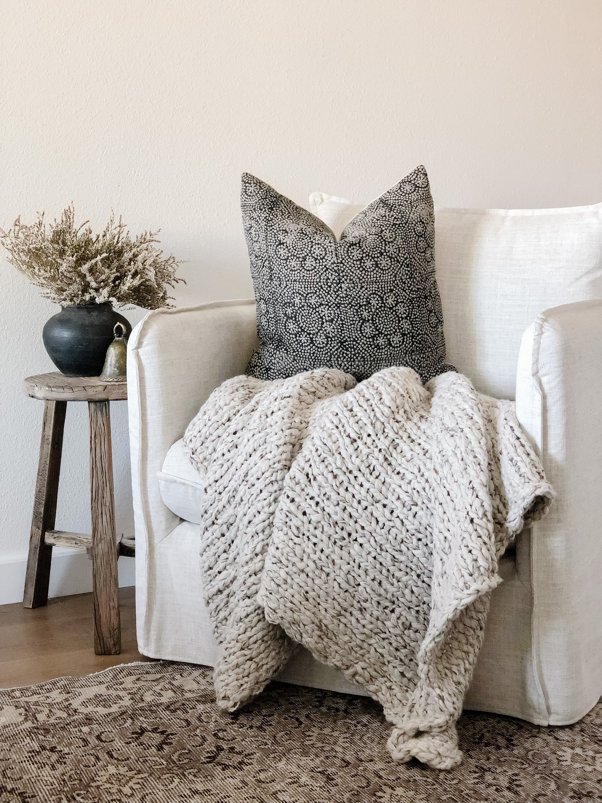 Luca Noir Designer Pillow Cover