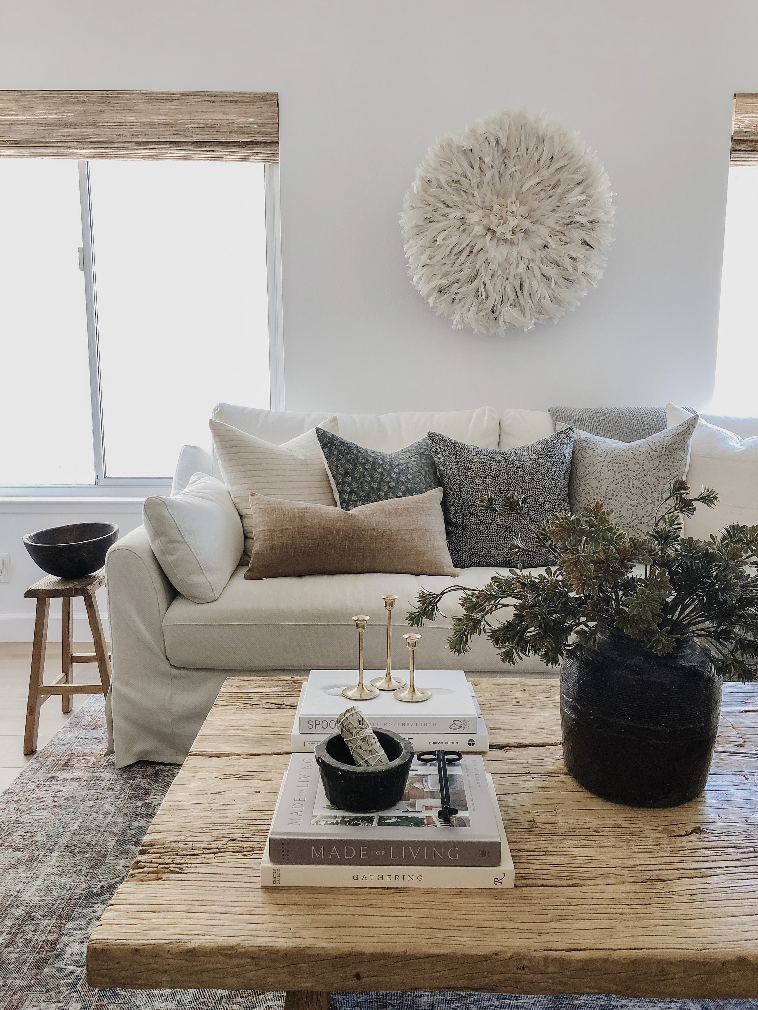 Dylan Designer Pillow Cover | Rust Heavyweight Linen