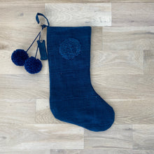 Indigo Mudcloth Christmas Stocking