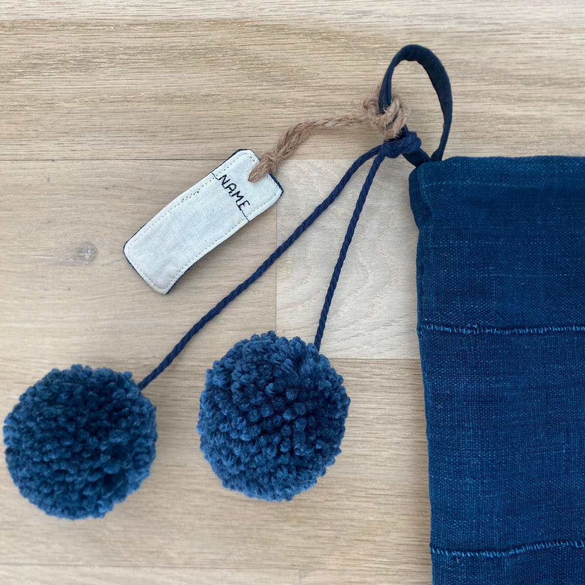Indigo Mudcloth Christmas Stocking