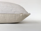 White and Beige Ticking Stripe Pillow Cover