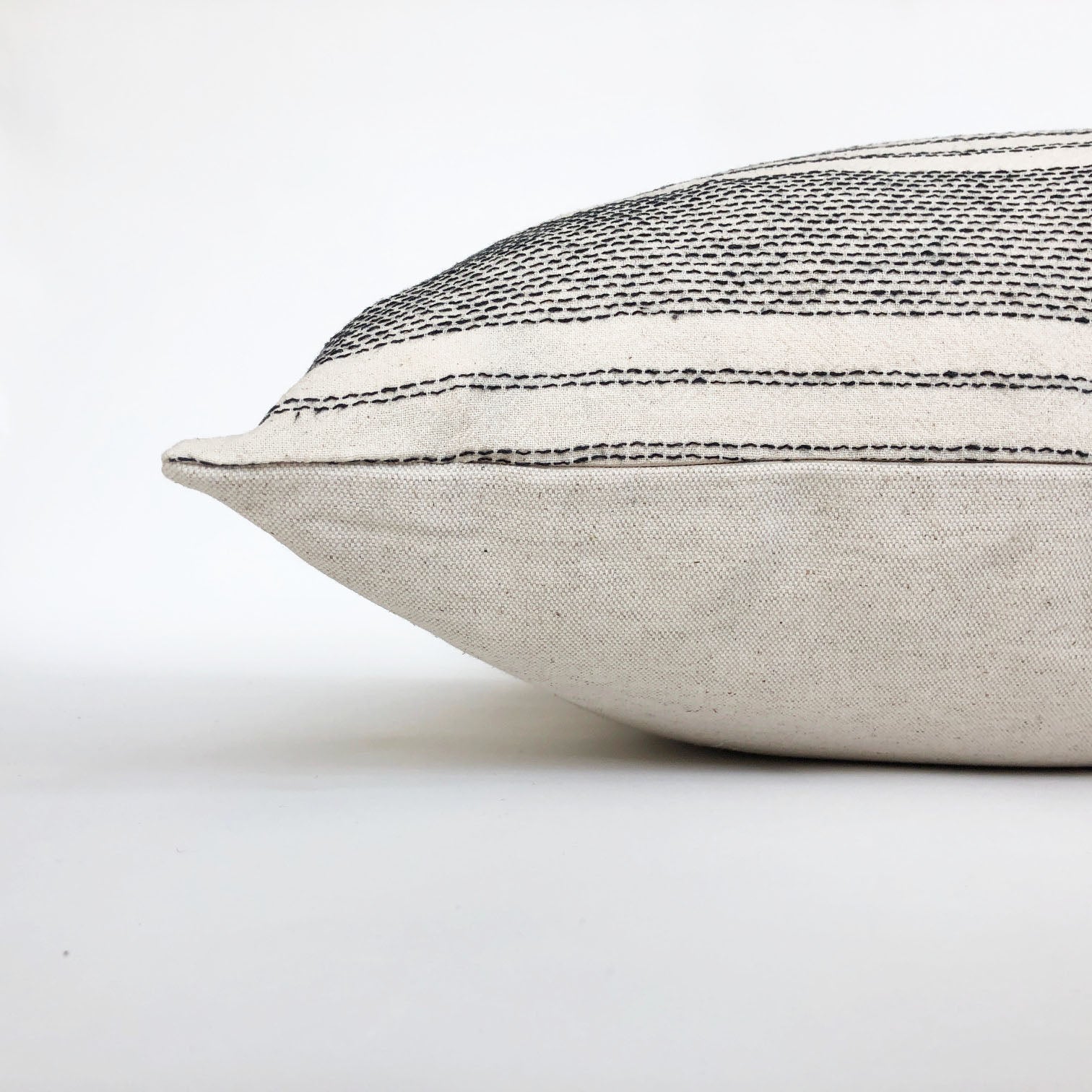 Chiang Mai Black and Cream Woven Pillow Cover