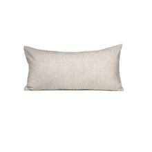 White and Beige Ticking Stripe Pillow Cover