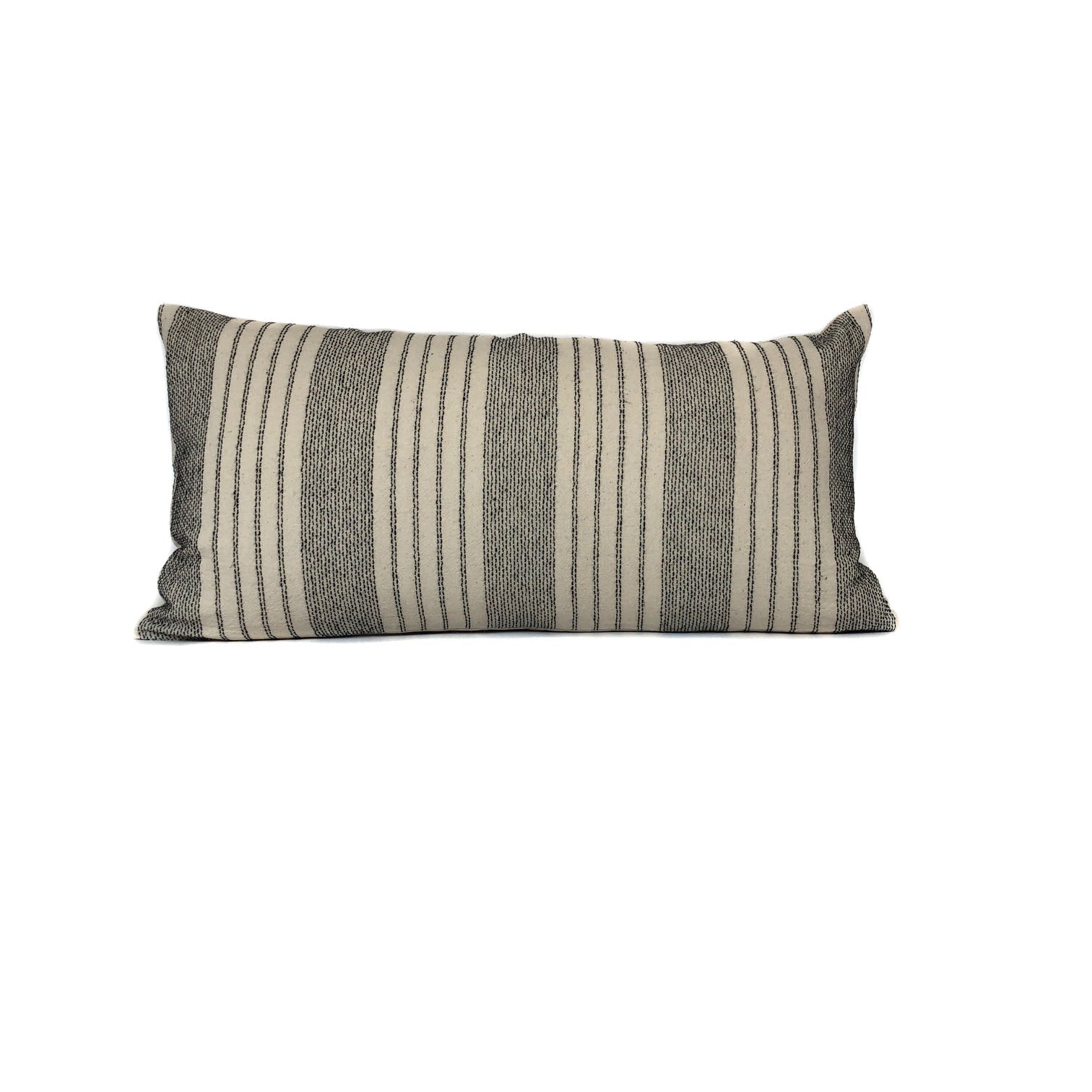 Chiang Mai Black and Cream Woven Pillow Cover