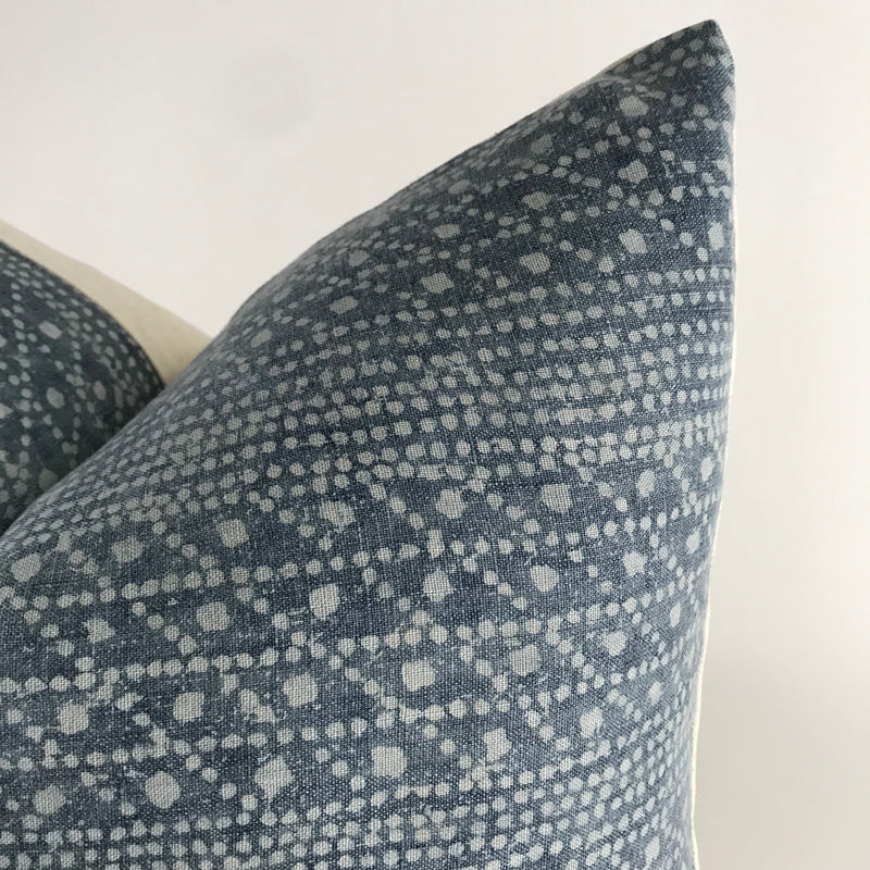 Blue Batik Designer Pillow Cover