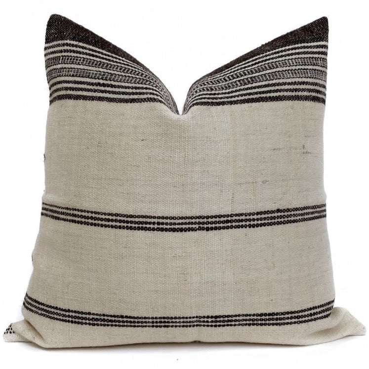 Indian Wool brown and cream stripe