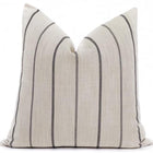Cream and Charcoal Farmhouse Stripe Pillow Cover