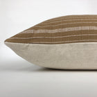 Cusco Stripe Pillow Cover | Designer Pillow in Sand on its side