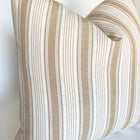 Ojai Stripe Designer Pillow Cover | Neutral + White