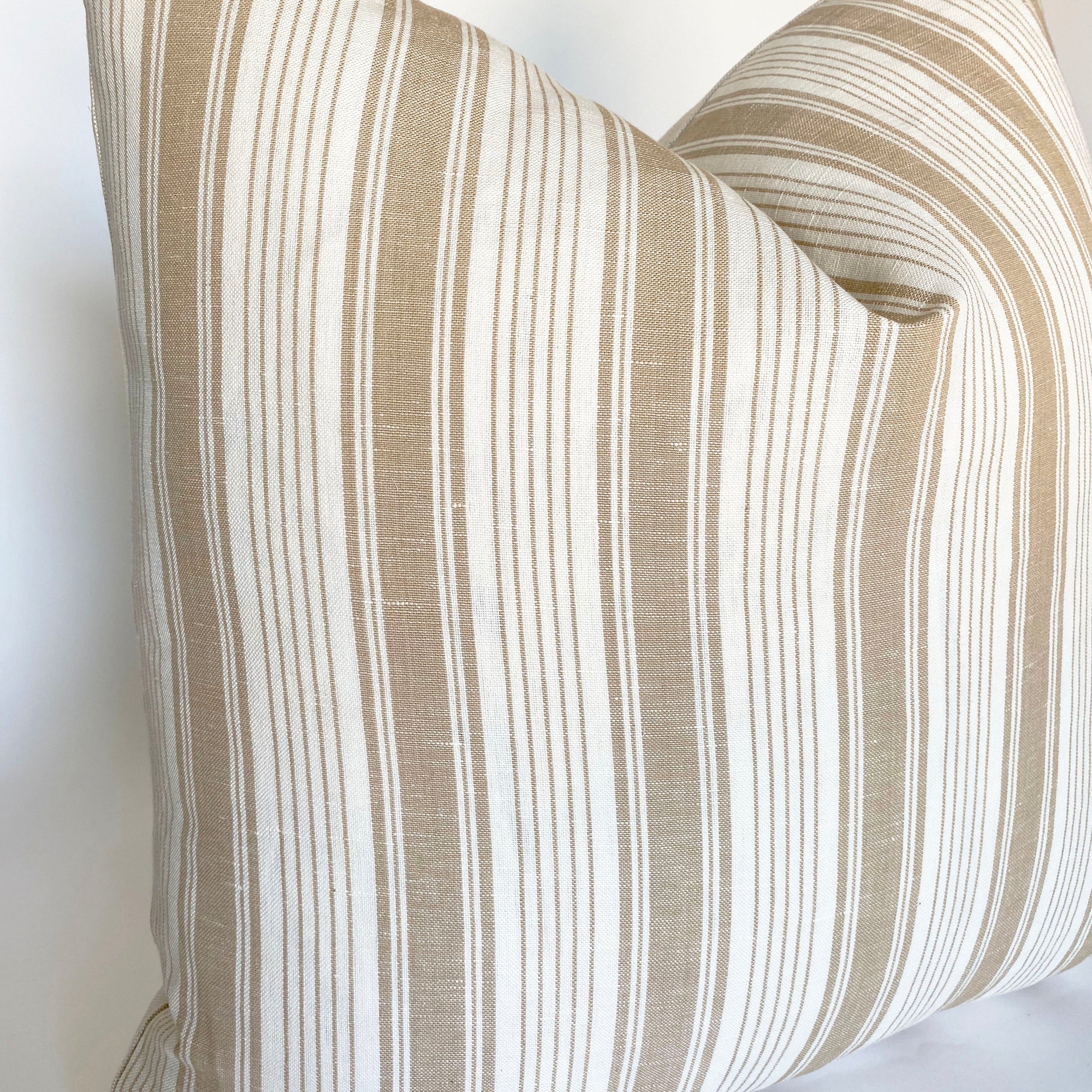Ojai Stripe Designer Pillow Cover | Neutral + White