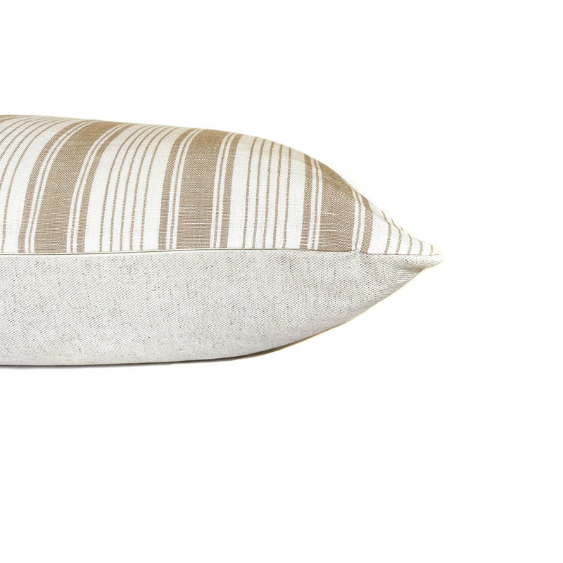 Ojai Stripe Designer Pillow Cover | Neutral + White