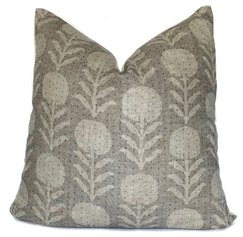 Zinnia Designer Pillow Cover in Sand