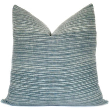 Vintage Green and Cream Stripe Pillow 