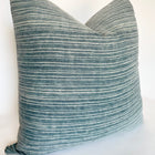 Vintage Green and Cream Stripe Designer Pillow Cover
