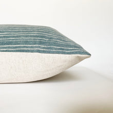 Vintage Green and Cream Stripe Designer Pillow Cover