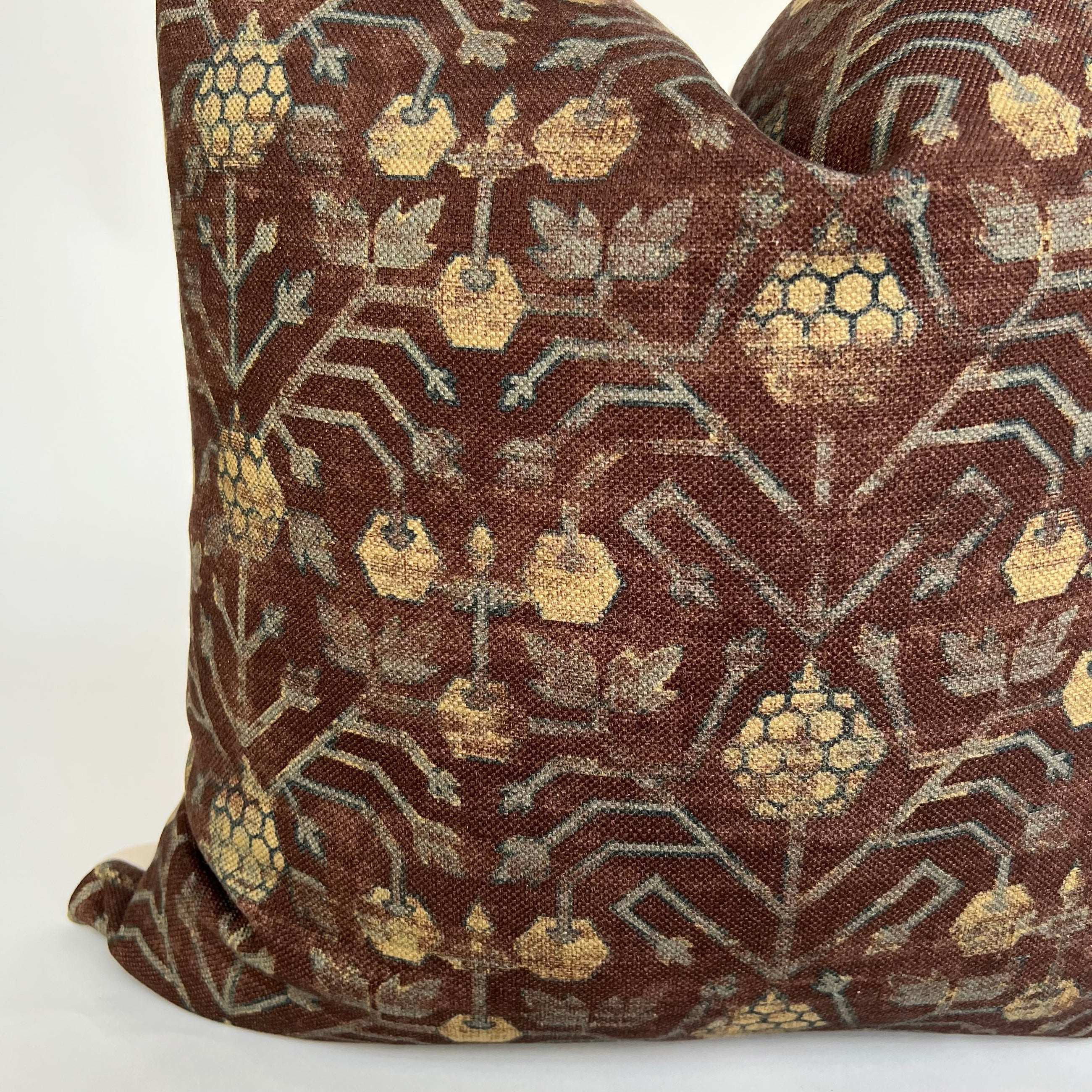 Trento Maroon Designer Pillow Cover