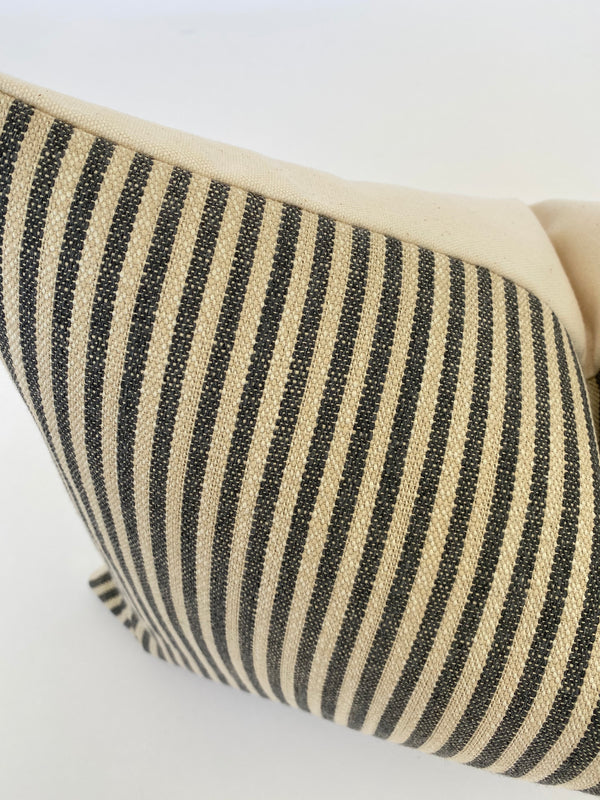 Tatton Stripe Designer Pillow | Pumice