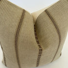 a close up to the brown pillow