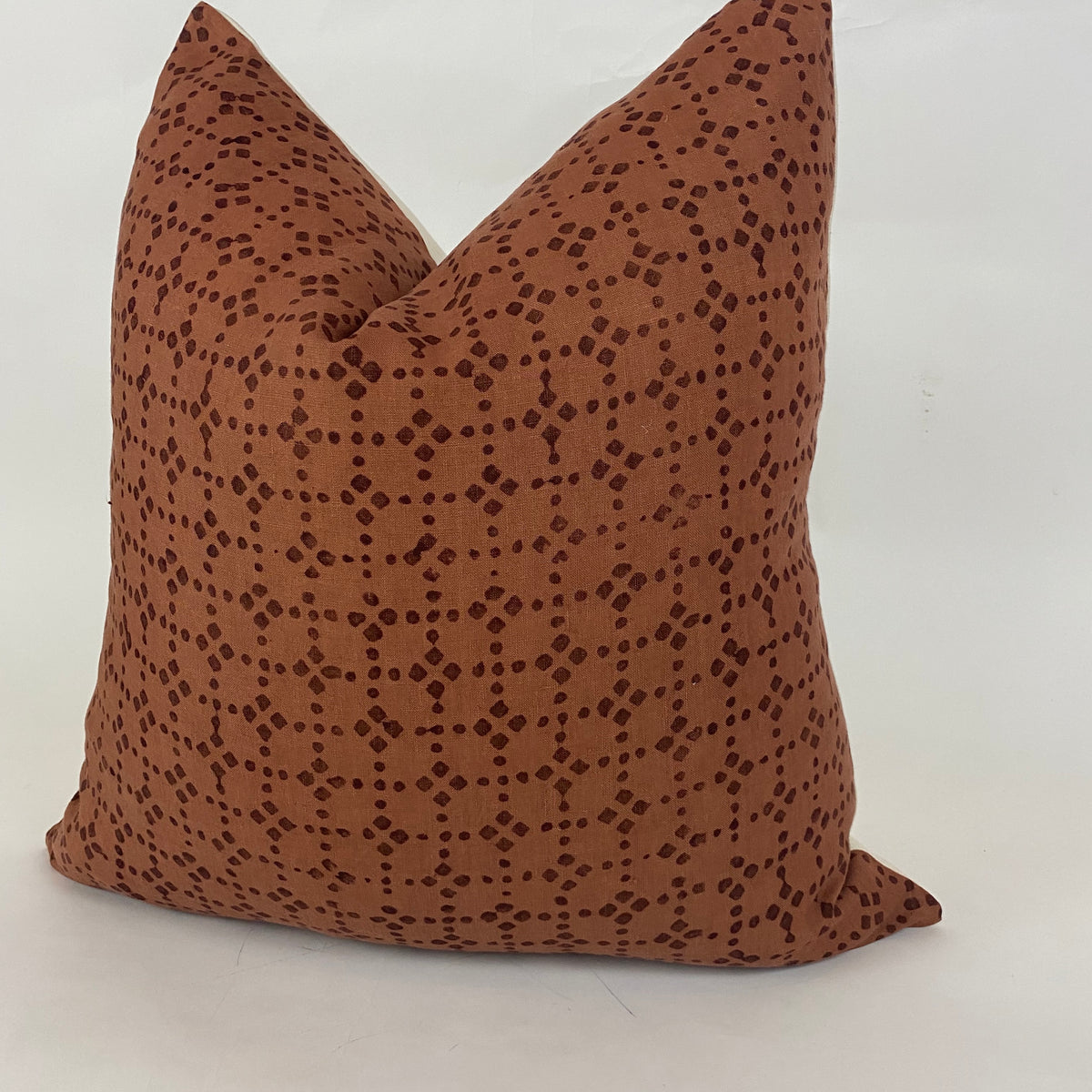 Anjoli Dot Designer Pillow Cover | Cinnamon + Brown