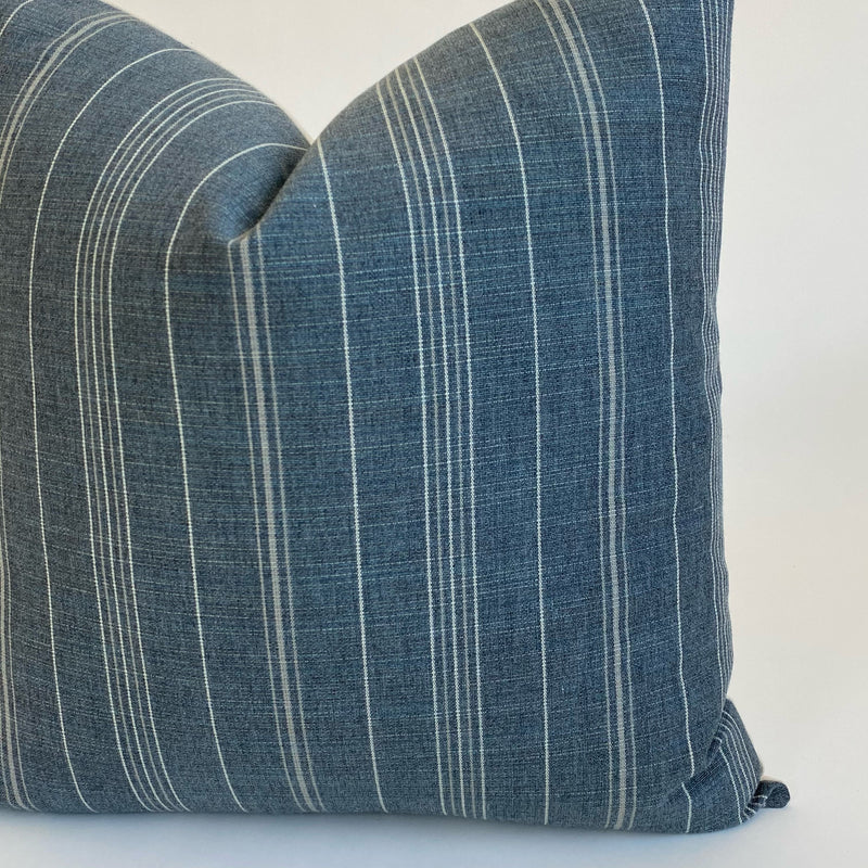 Sutton Stripe Designer Pillow Cover | Gunmetal