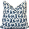 Blue and White Block Print Decorative Pillow Cover | No9029