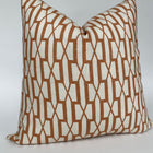 Belvedere Designer Pillow Cover in Burnt Orange