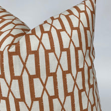 Belvedere Designer Pillow Cover in Burnt Orange