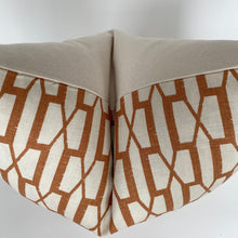Belvedere Designer Pillow Cover in Burnt Orange