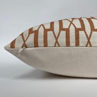 Belvedere Designer Pillow Cover in Burnt Orange