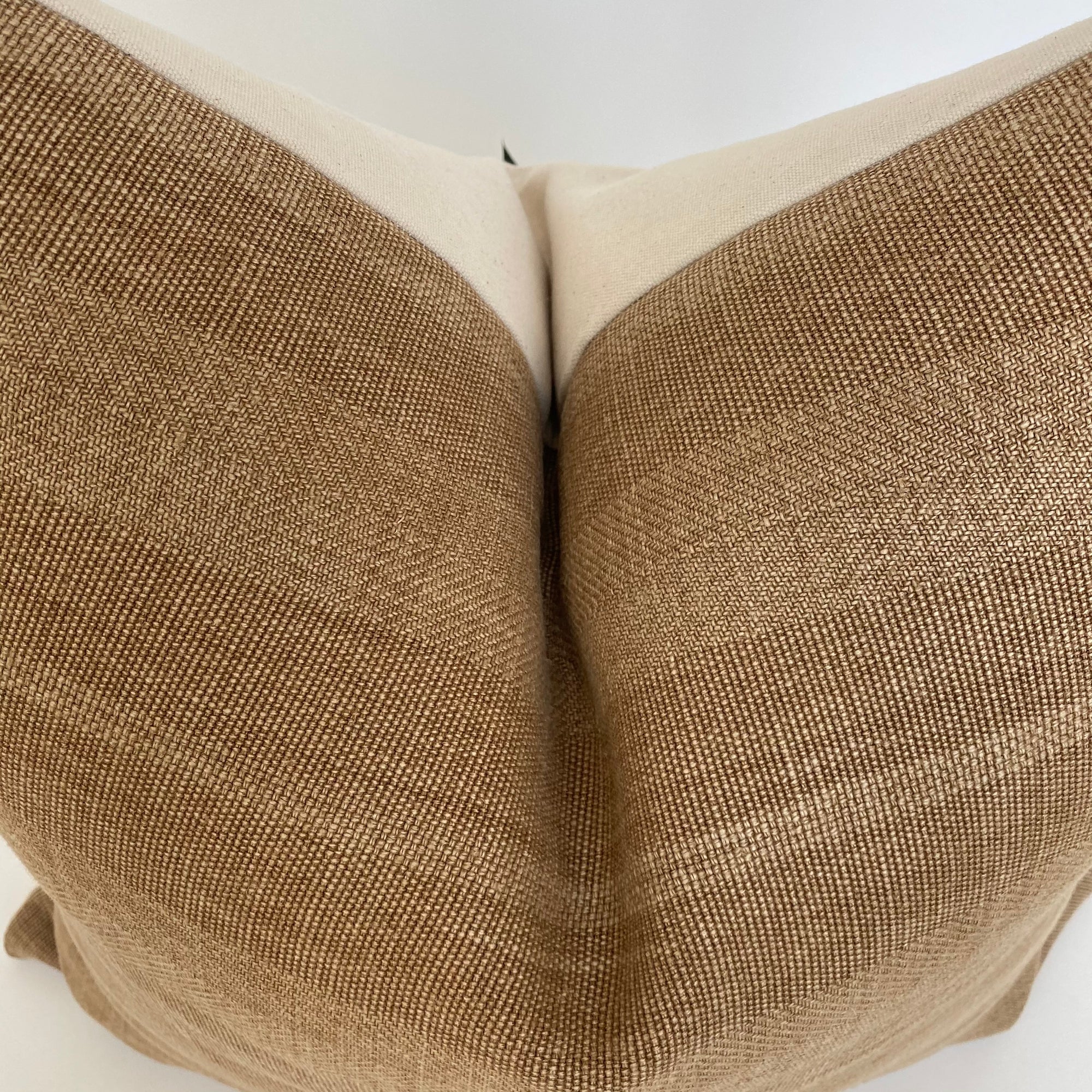 Dylan Designer Pillow Cover | Rust Heavyweight Linen