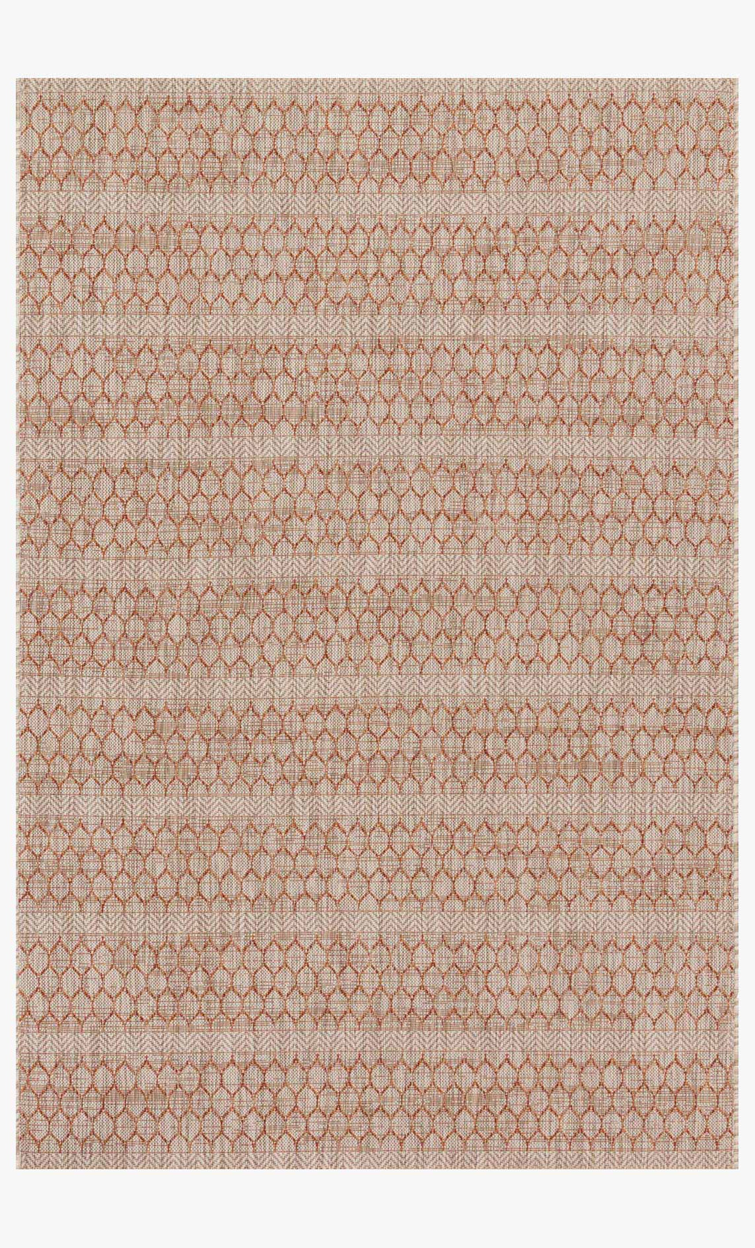 Isabella Cream/Brick Outdoor Rug