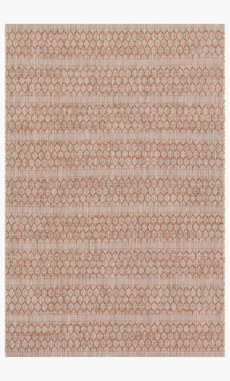Isabella Cream/Brick Outdoor Rug