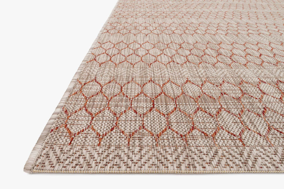 Isabella Cream/Brick Outdoor Rug