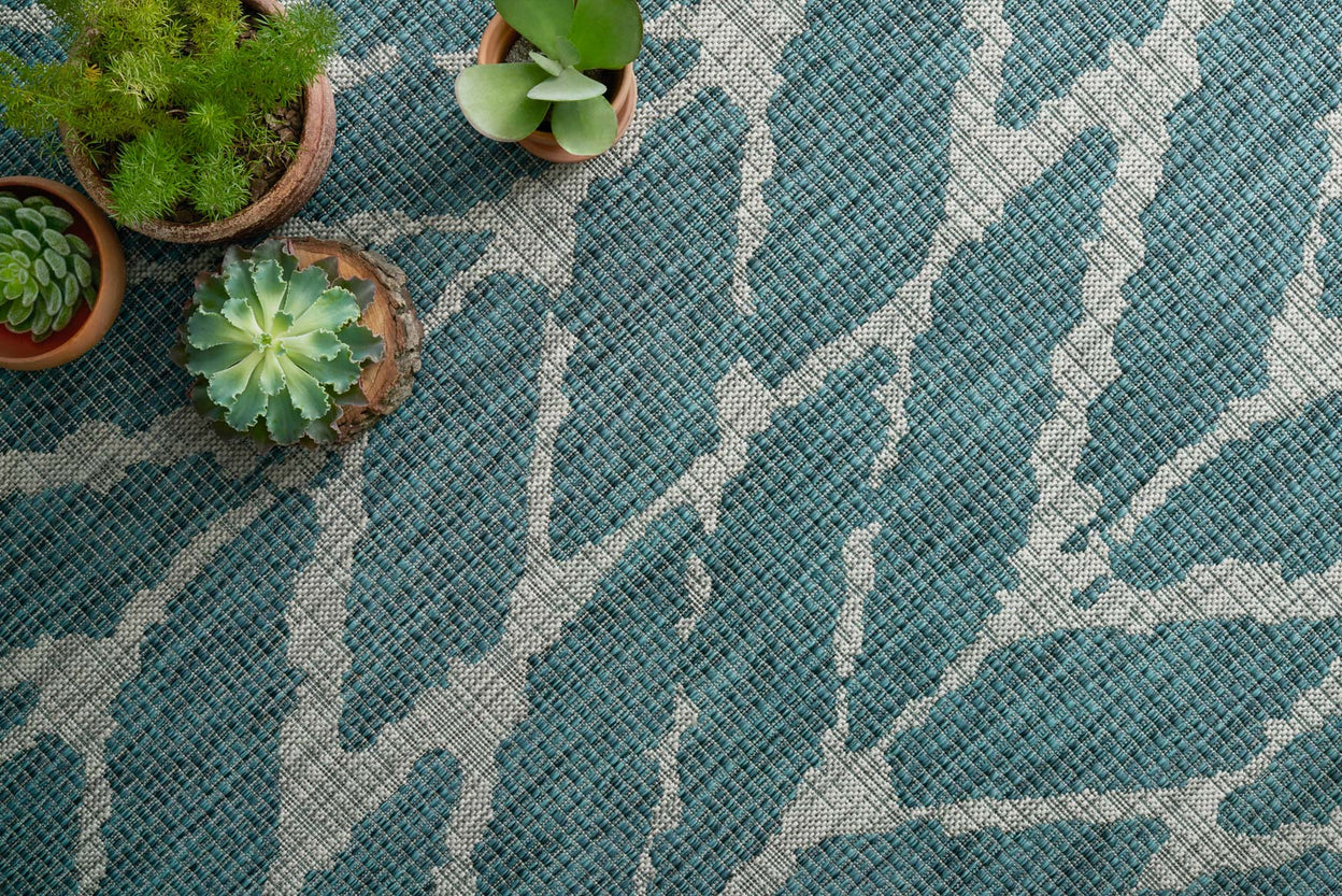 Isabella Blue Outdoor Rug