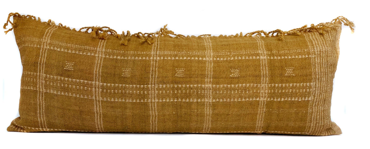 Indian Wool in Mustard 14x36 Pillow Cover 