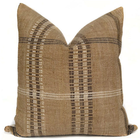 Indian Wool Pillow in Sand 