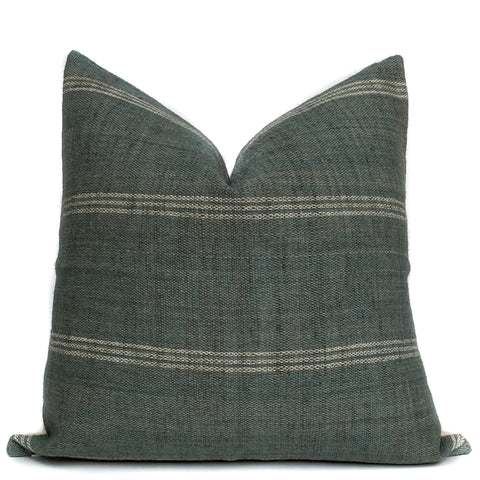 Indian Wool Pillow Cover in Slate