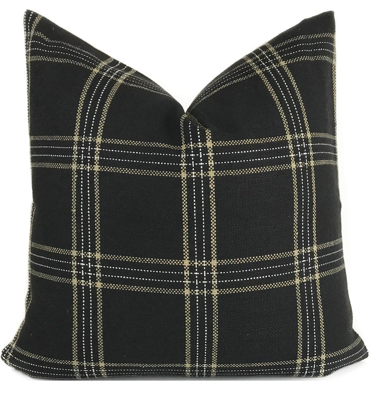 Dundee Designer Pillow Cover in Jet