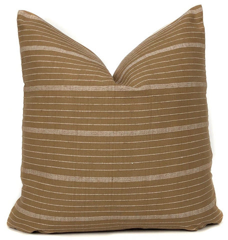 Cusco Stripe Pillow Cover | Designer Pillow in Sand