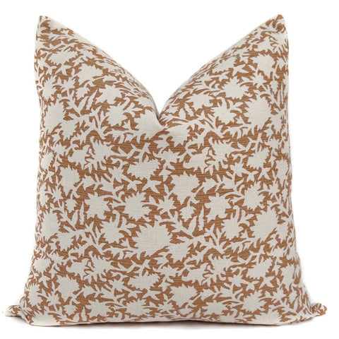 Lilly Floral Pillow Cover in Coral