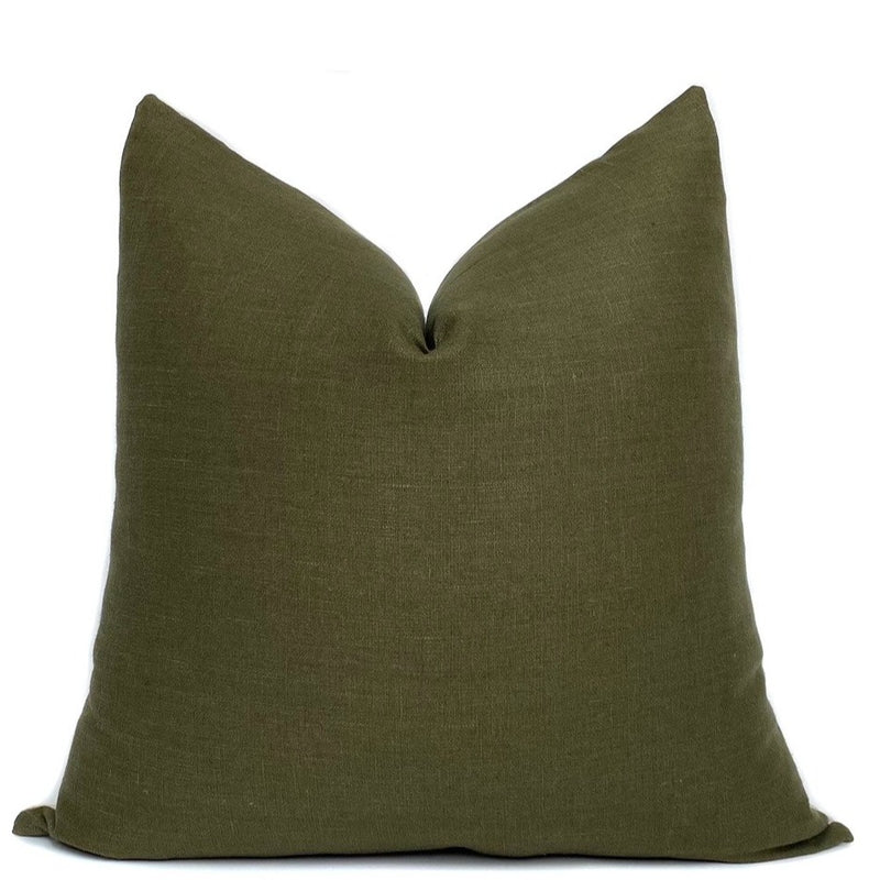 Linen Moss Pillow Cover