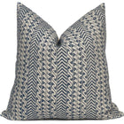Luxor Designer Pillow Cover in Indigo + Natural