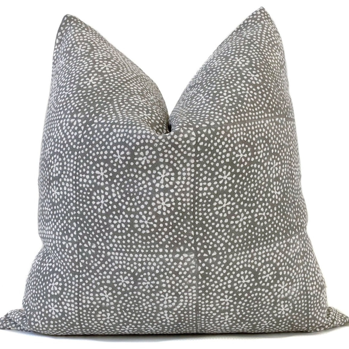 Luca Blanc Designer Pillow Cover with Floral Design and Natural linen Backing