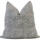 Luca Blanc Designer Pillow Cover with Floral Design and Natural linen Backing