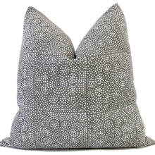 Luca Blanc Designer Pillow Cover with Floral Design and Natural linen Backing