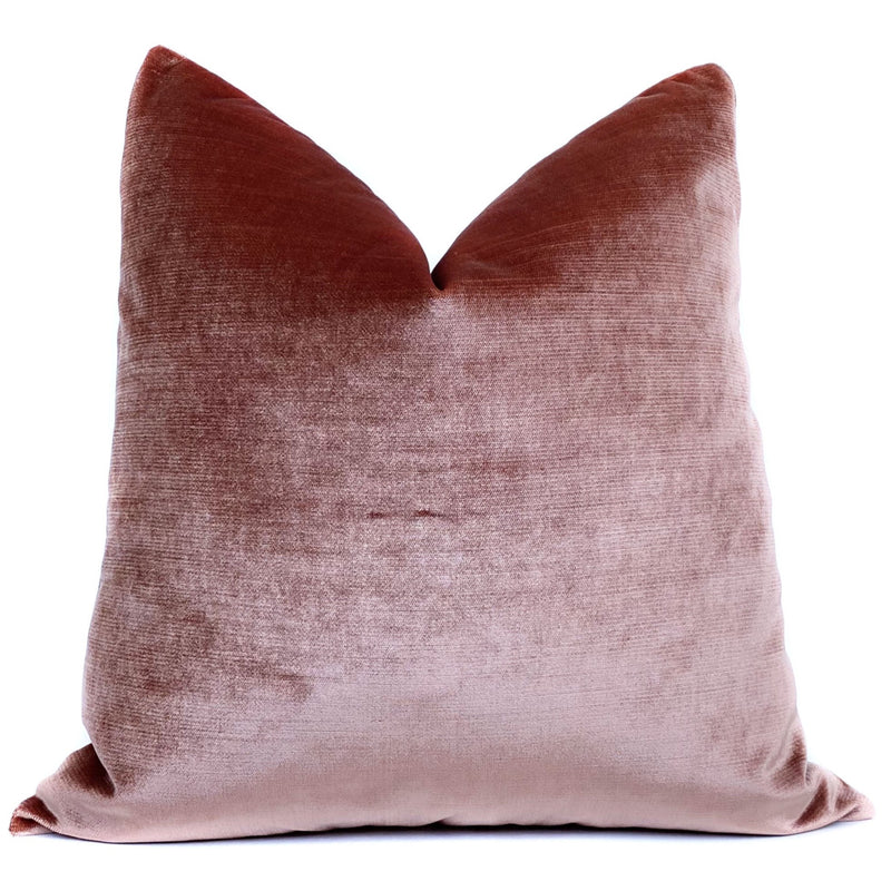 Paprika Velvet Pillow Cover | Blush Pink Designer Pillow 20x20