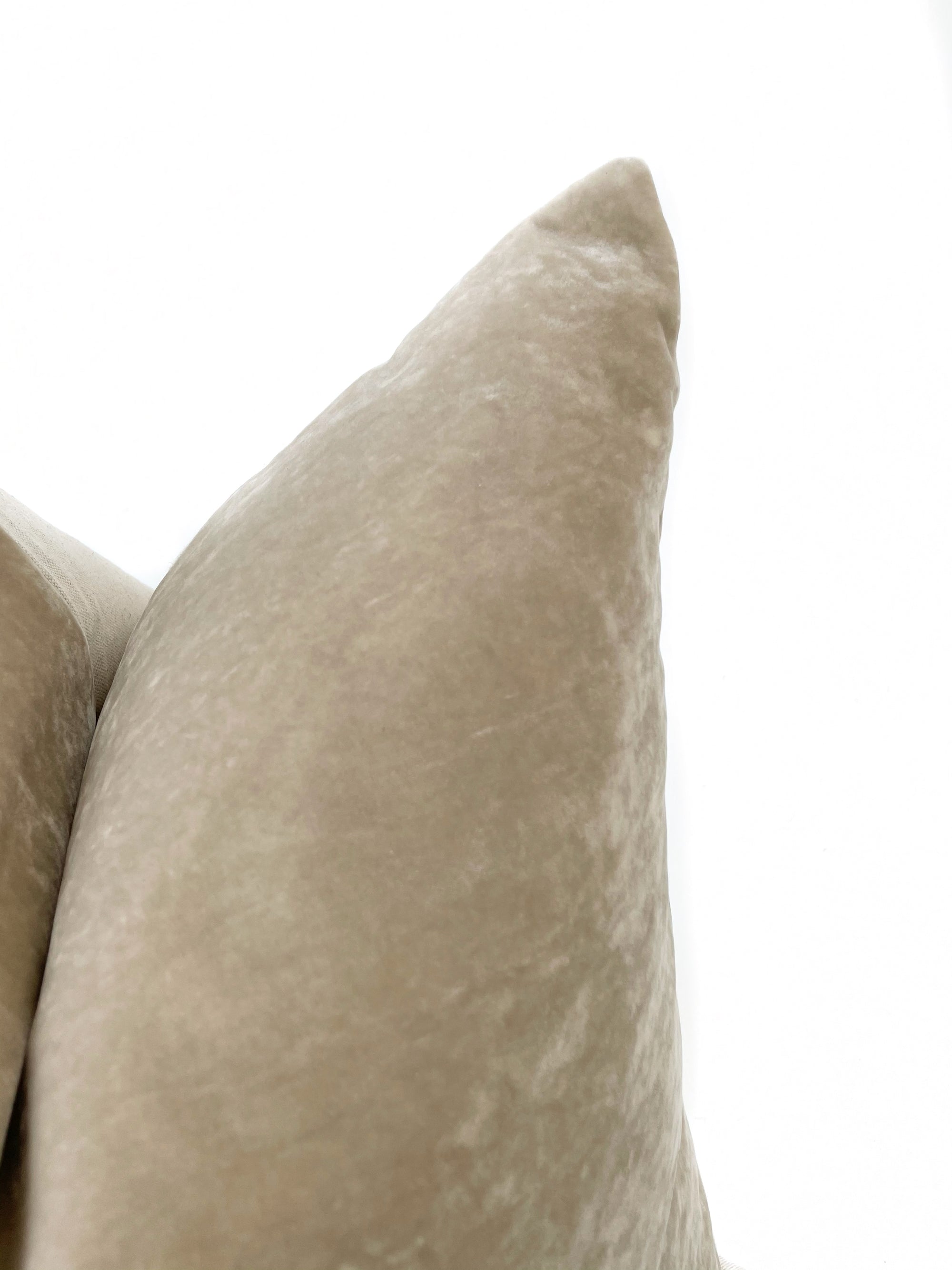 Tan Velvet Pillow Cover