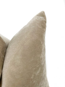 Tan Velvet Pillow Cover