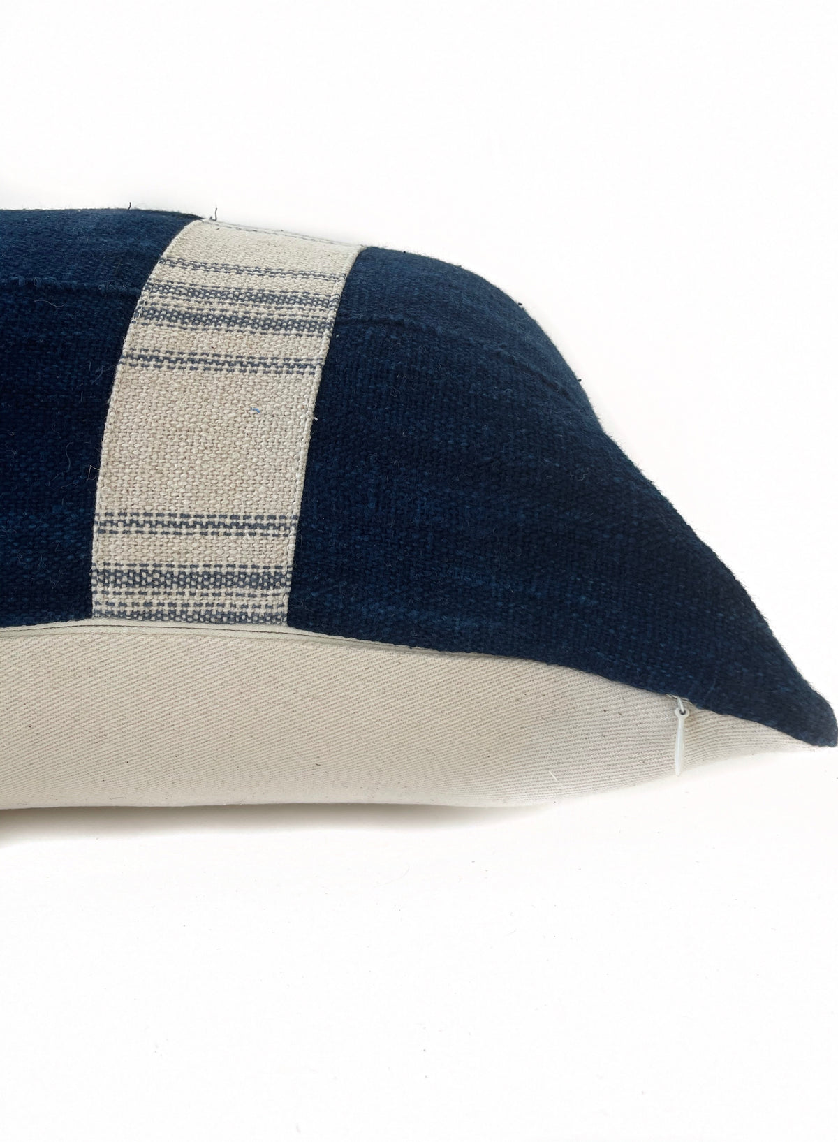 African Indigo Farmhouse Stripe Pillow 20x20