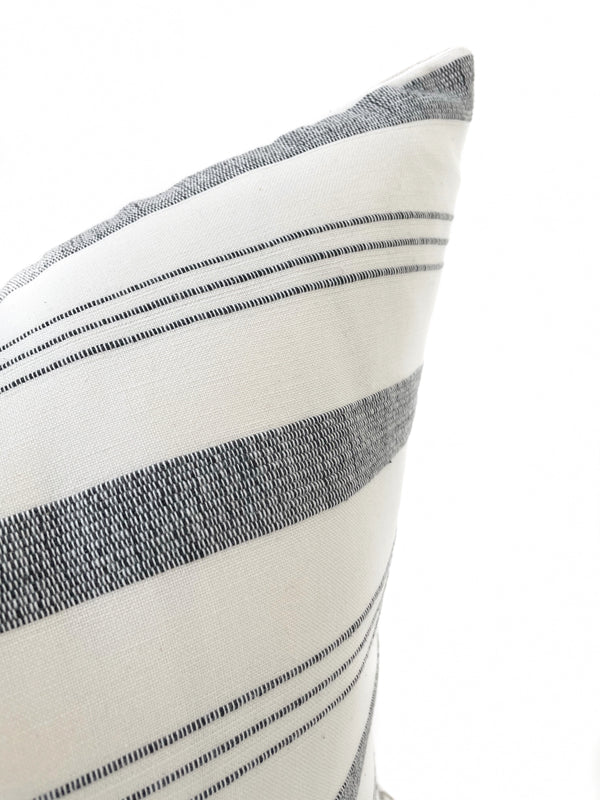 Lima Stripe Pillow Cover | Natural + Black – ONE AFFIRMATION